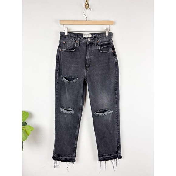 We The Free Black Ripped Distressed High Waist Jeans Sz 27 - Picture 1 of 9